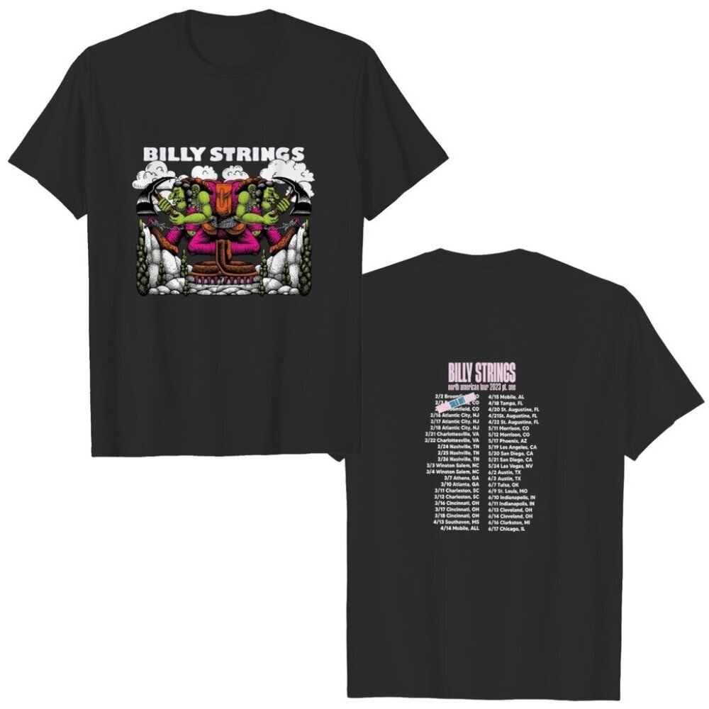 Billy Strings North American Tour 2023 Music Fan 2 Sided T-Shirt  73